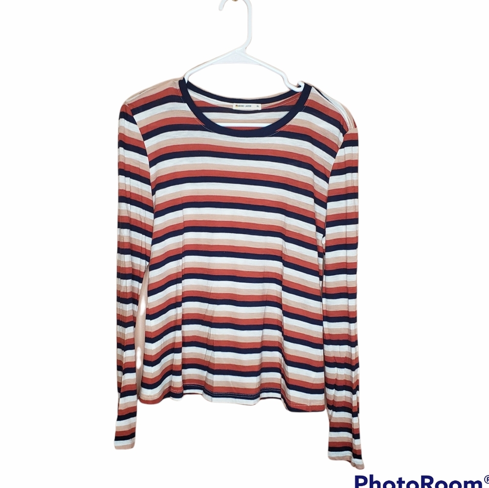 Marine Layer Striped Long Sleeve T-Shirt